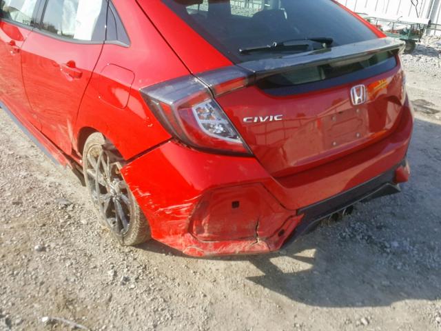 SHHFK7H97HU215306 - 2017 HONDA CIVIC SPOR RED photo 9