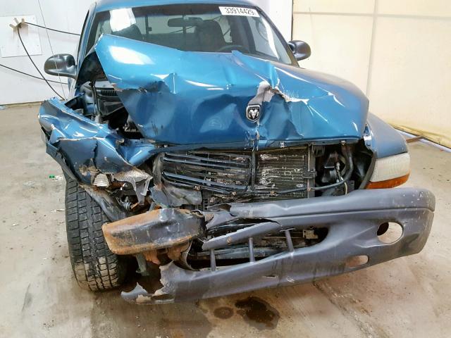 1D7FL16X33S154017 - 2003 DODGE DAKOTA SXT BLUE photo 7