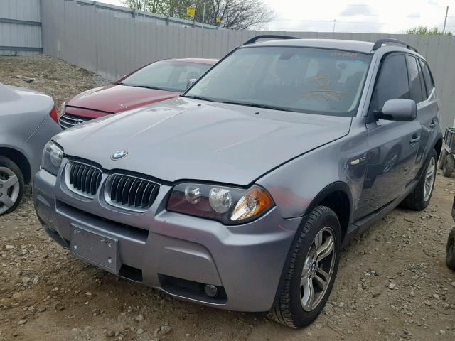 WBXPA93416WG86608 - 2006 BMW X3 3.0I SILVER photo 2