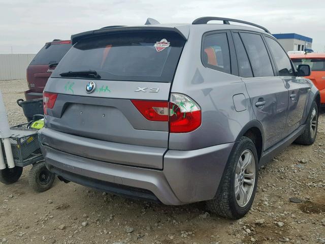 WBXPA93416WG86608 - 2006 BMW X3 3.0I SILVER photo 4