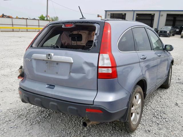 JHLRE38798C027559 - 2008 HONDA CR-V EXL BLUE photo 4