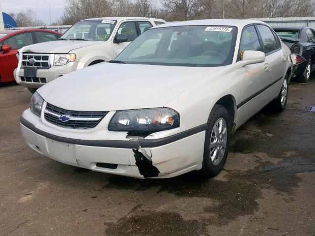 2G1WF52E149291644 - 2004 CHEVROLET IMPALA TAN photo 2