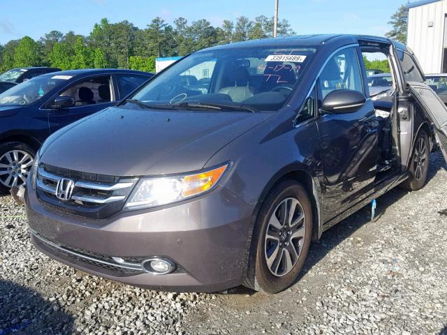 5FNRL5H93EB111634 - 2014 HONDA ODYSSEY TO GRAY photo 2