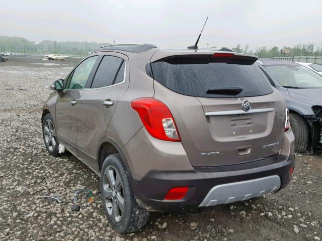 KL4CJBSB9EB718303 - 2014 BUICK ENCORE CON BROWN photo 3