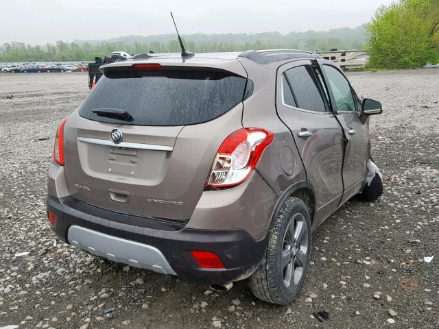 KL4CJBSB9EB718303 - 2014 BUICK ENCORE CON BROWN photo 4