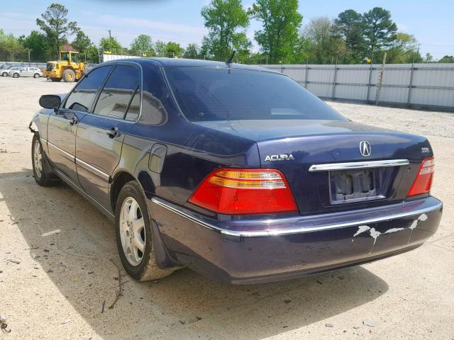 JH4KA96552C014859 - 2002 ACURA 3.5RL BLUE photo 3