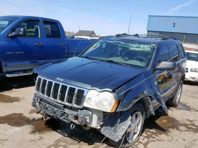 1J4HR58NX5C654851 - 2005 JEEP GRAND CHER GREEN photo 2