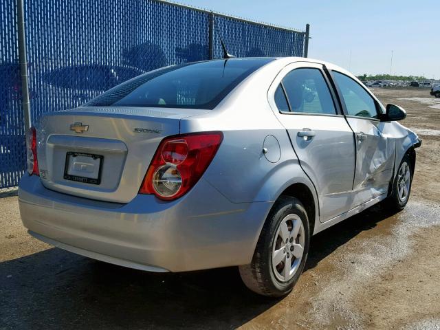 1G1JA5SH9E4183618 - 2014 CHEVROLET SONIC LS SILVER photo 4