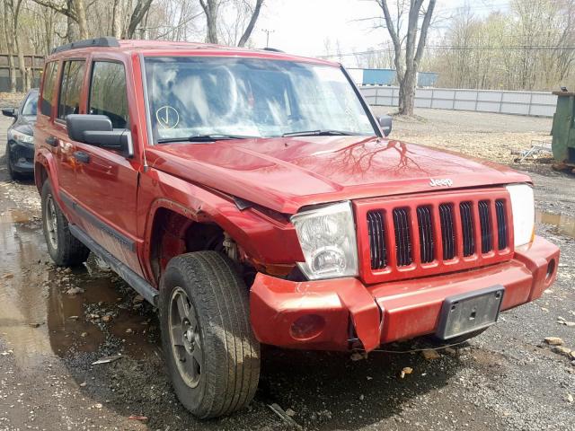 1J8HG48K76C195204 - 2006 JEEP COMMANDER RED photo 1