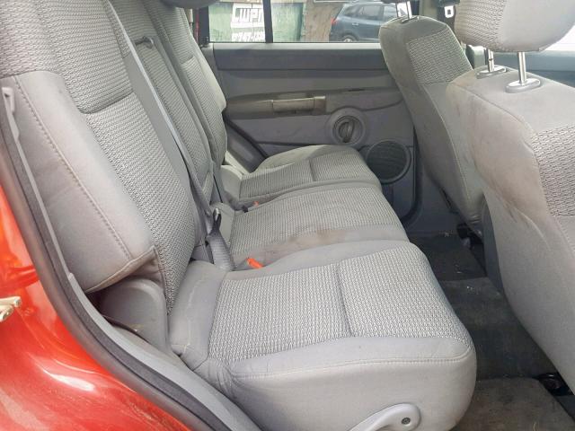 1J8HG48K76C195204 - 2006 JEEP COMMANDER RED photo 6