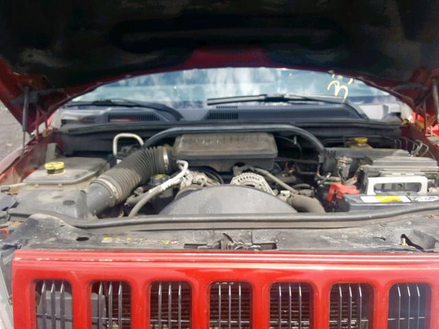 1J8HG48K76C195204 - 2006 JEEP COMMANDER RED photo 7