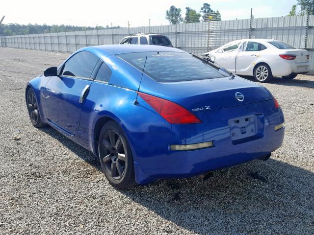 JN1AZ34EX3T015788 - 2003 NISSAN 350Z COUPE BLUE photo 3