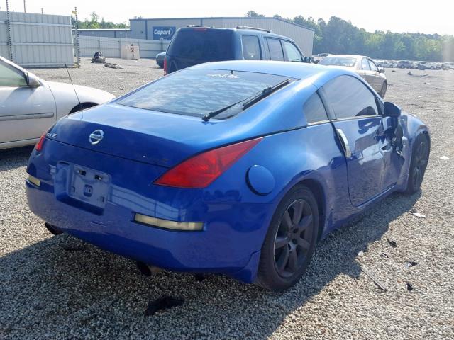 JN1AZ34EX3T015788 - 2003 NISSAN 350Z COUPE BLUE photo 4