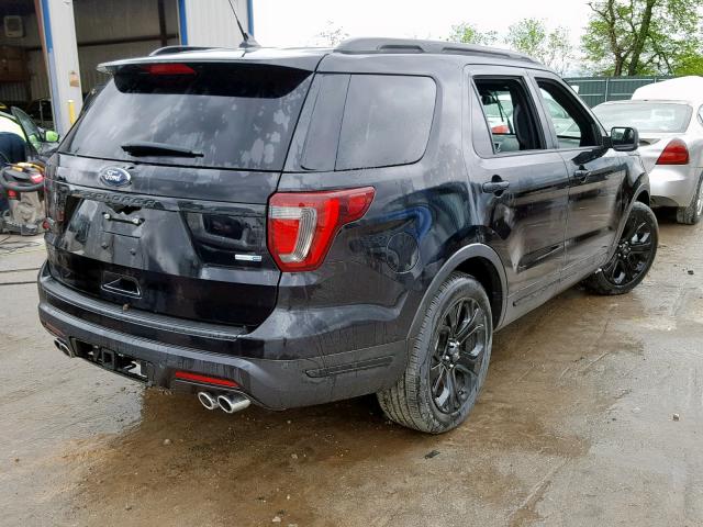 1FM5K8GT5KGA83980 - 2019 FORD EXPLORER S BLACK photo 4