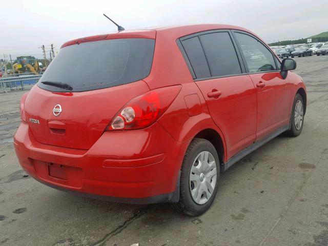 3N1BC1CP6CK249594 - 2012 NISSAN VERSA S RED photo 4