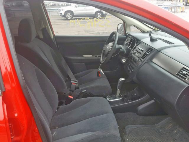 3N1BC1CP6CK249594 - 2012 NISSAN VERSA S RED photo 5