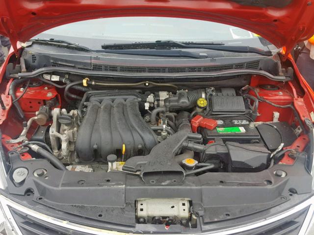 3N1BC1CP6CK249594 - 2012 NISSAN VERSA S RED photo 7