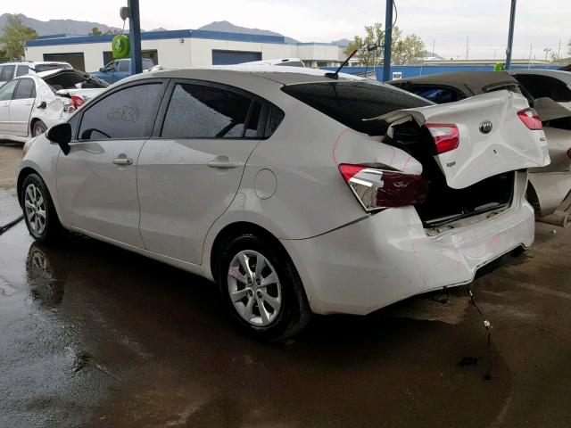 KNADM4A36D6139071 - 2013 KIA RIO LX WHITE photo 3