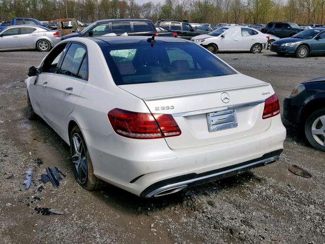 WDDHF9BB2EA998843 - 2014 MERCEDES-BENZ E 550 4MAT WHITE photo 3