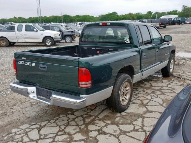 1B7HL2AX11S286142 - 2001 DODGE DAKOTA QUA GREEN photo 4