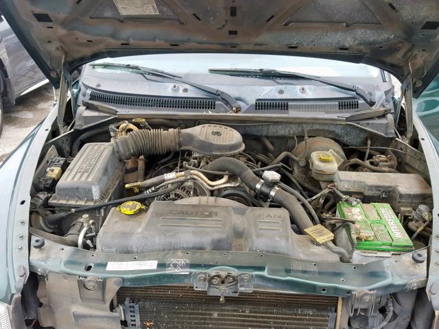 1B7HL2AX11S286142 - 2001 DODGE DAKOTA QUA GREEN photo 7