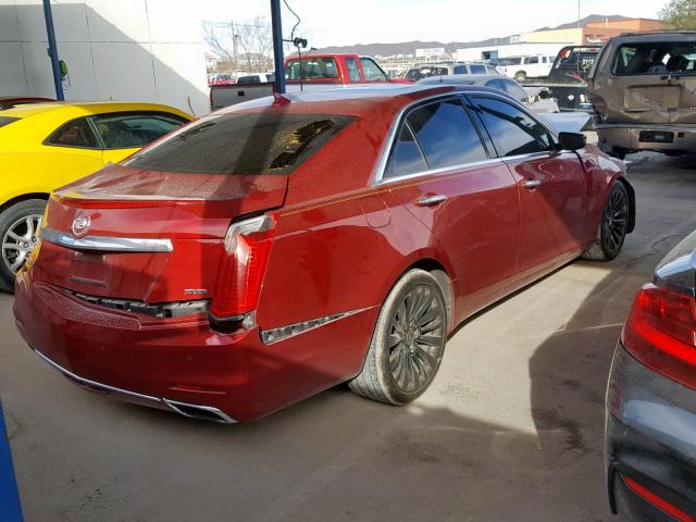 1G6AT5S32E0140139 - 2014 CADILLAC CTS PREMIU RED photo 4