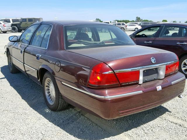 2MEFM75W41X699624 - 2001 MERCURY GRAND MARQ BURGUNDY photo 3