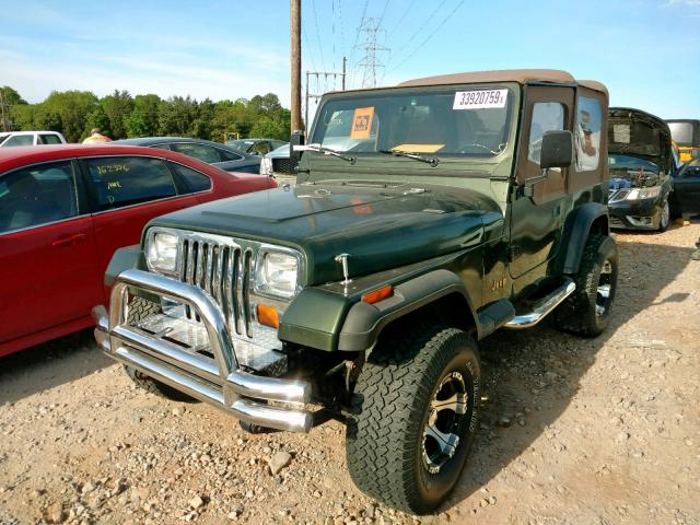 1J4FY19P1SP259819 - 1995 JEEP WRANGLER / GREEN photo 2