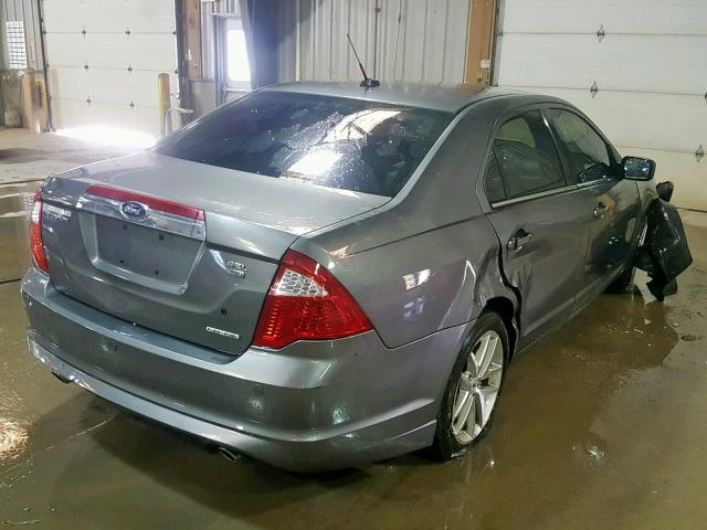 3FAHP0CGXBR346315 - 2011 FORD FUSION SEL GRAY photo 4