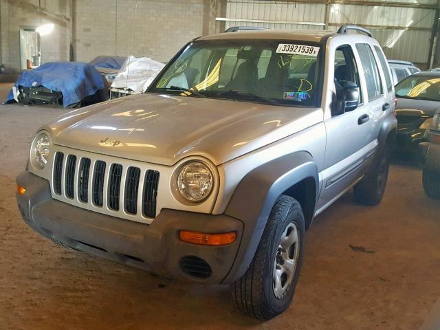 1J4GL48K62W353775 - 2002 JEEP LIBERTY SP SILVER photo 2