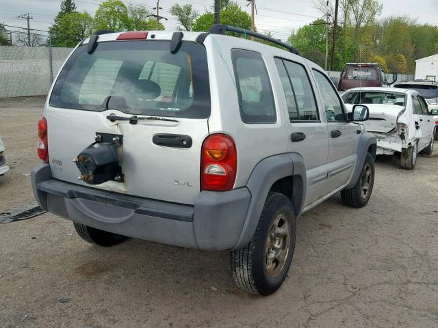 1J4GL48K62W353775 - 2002 JEEP LIBERTY SP SILVER photo 4