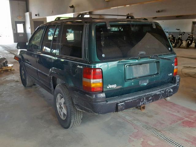 1J4GZ58Y2TC381553 - 1996 JEEP GRAND CHER GREEN photo 3