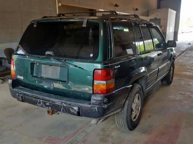 1J4GZ58Y2TC381553 - 1996 JEEP GRAND CHER GREEN photo 4