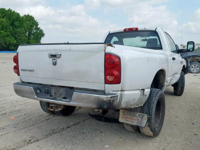 3D7MX46C47G718202 - 2007 DODGE RAM 3500 S WHITE photo 4