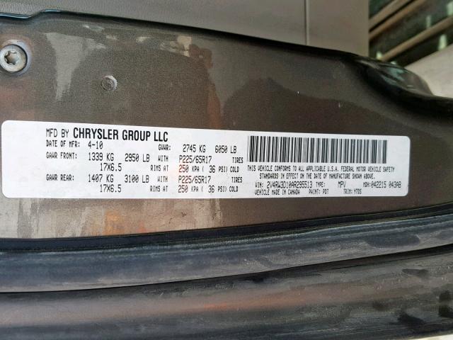 2V4RW3D10AR295513 - 2010 VOLKSWAGEN ROUTAN SE GRAY photo 10