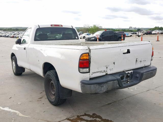 5TBJN32192S260483 - 2002 TOYOTA TUNDRA WHITE photo 3