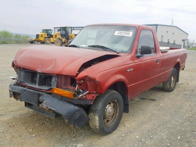1FTYR10C8WTA21839 - 1998 FORD RANGER RED photo 2