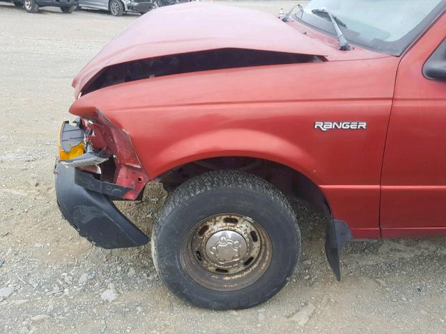 1FTYR10C8WTA21839 - 1998 FORD RANGER RED photo 9