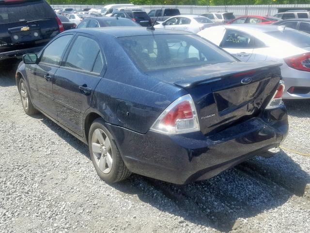 3FAHP07Z19R117754 - 2009 FORD FUSION SE BLUE photo 3