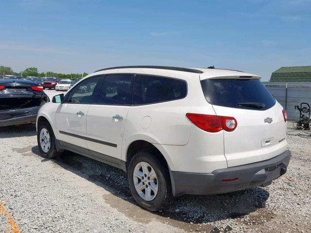 1GNKREED7B7227908 - 2011 CHEVROLET TRAVERSE WHITE photo 3