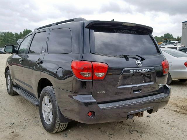 5TDBY5G13CS064810 - 2012 TOYOTA SEQUOIA SR BLACK photo 3