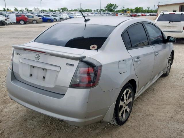 3N1AB6AP9CL749757 - 2012 NISSAN SENTRA 2.0 SILVER photo 4