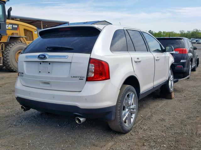 2FMDK4KC5DBB41057 - 2013 FORD EDGE LIMIT WHITE photo 4