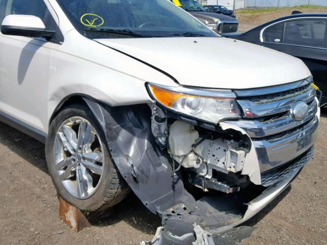 2FMDK4KC5DBB41057 - 2013 FORD EDGE LIMIT WHITE photo 9