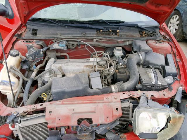 1G1JF52F357102076 - 2005 CHEVROLET CAVALIER L RED photo 7