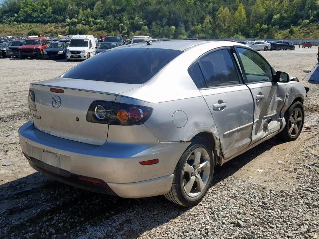 JM1BK123241166830 - 2004 MAZDA 3 S SILVER photo 4