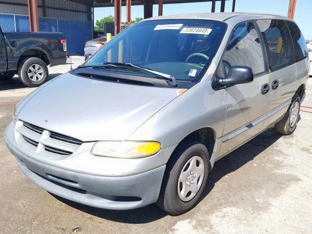 2B4GP2531YR827173 - 2000 DODGE CARAVAN SILVER photo 2