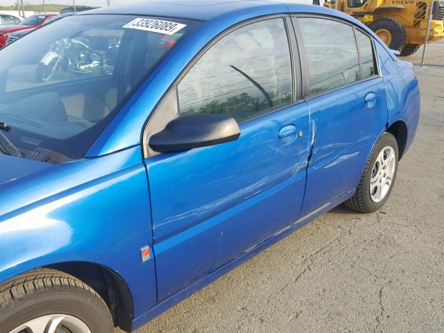 1G8AJ52F54Z199462 - 2004 SATURN ION LEVEL BLUE photo 9