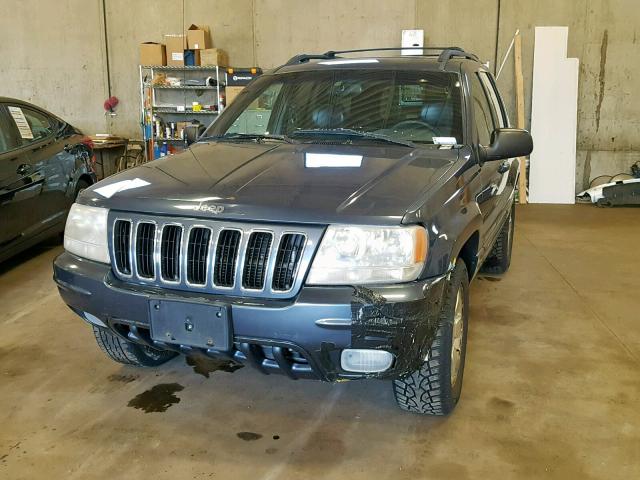 1J4GW58N91C593460 - 2001 JEEP GRAND CHER BLUE photo 2