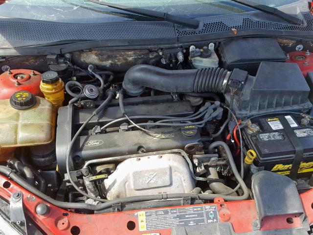 1FAFP3839YW402328 - 2000 FORD FOCUS ZTS RED photo 7